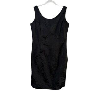 Scott McClintock Mini Dress Size 14 Black Floral Lace Punk Goth USA Vintage